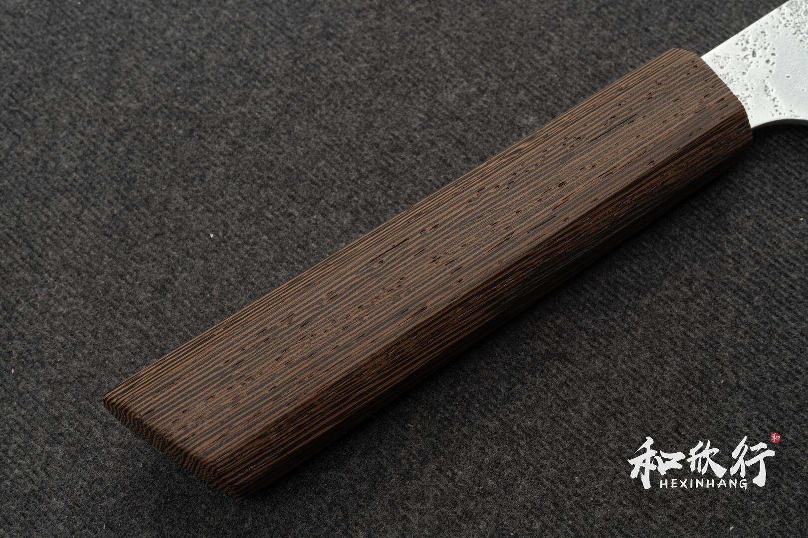 仙藏Senzo｜銀三鋼梨地文化165mm 鐵刀木八角斜柄